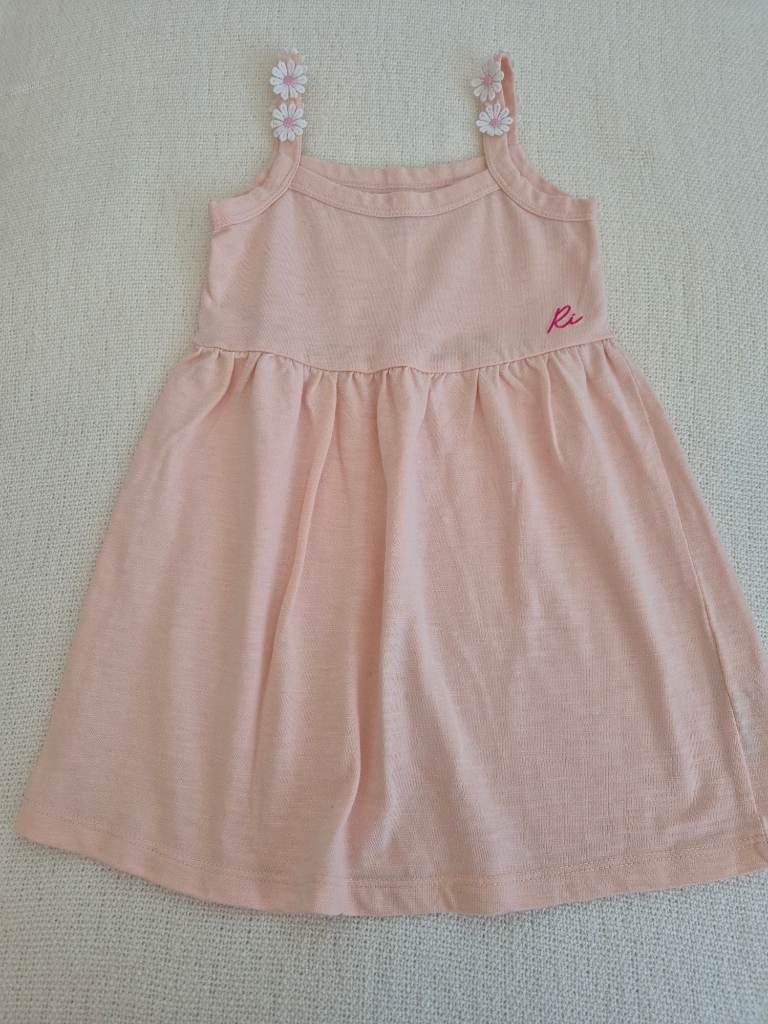 Baby Girls pink River Island cute summer dress 12-18 months
