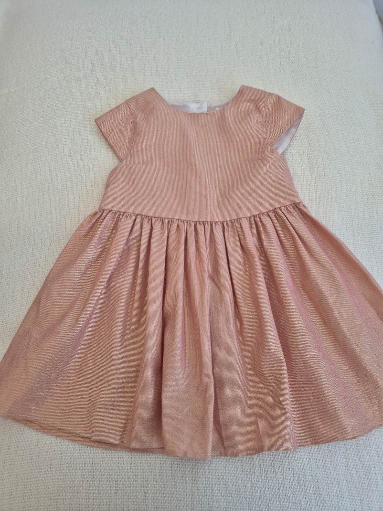 Next baby girls pretty pink party dress 12-18 months