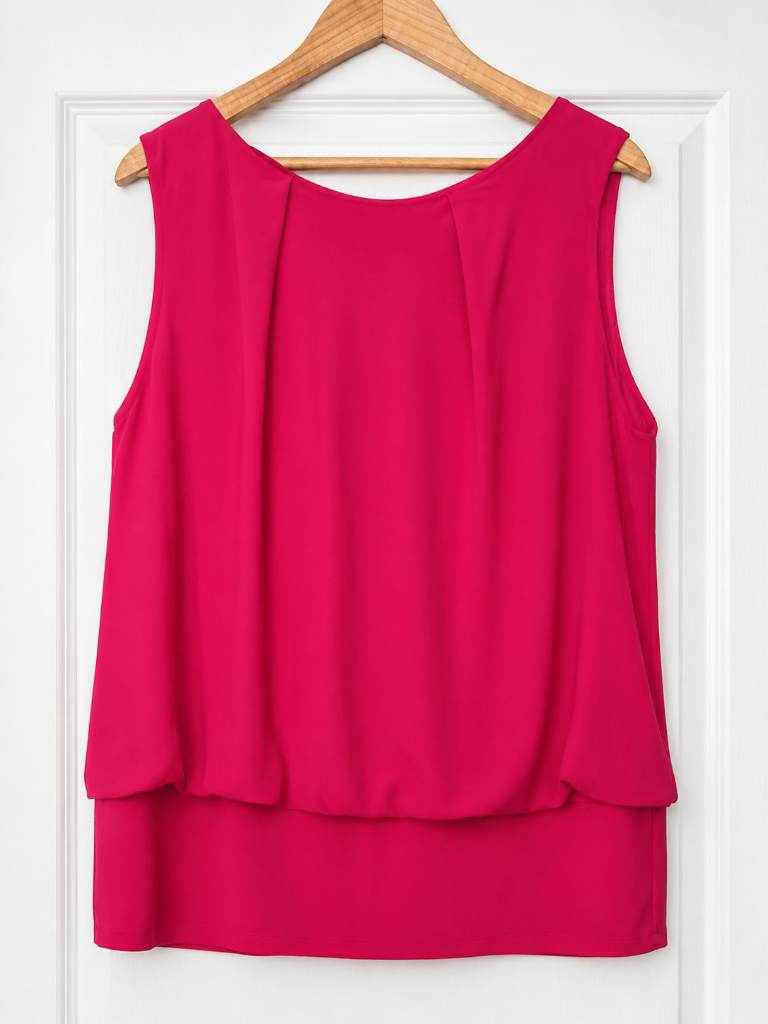 Roman Sleeveless Chiffon Overlay Top UK 18