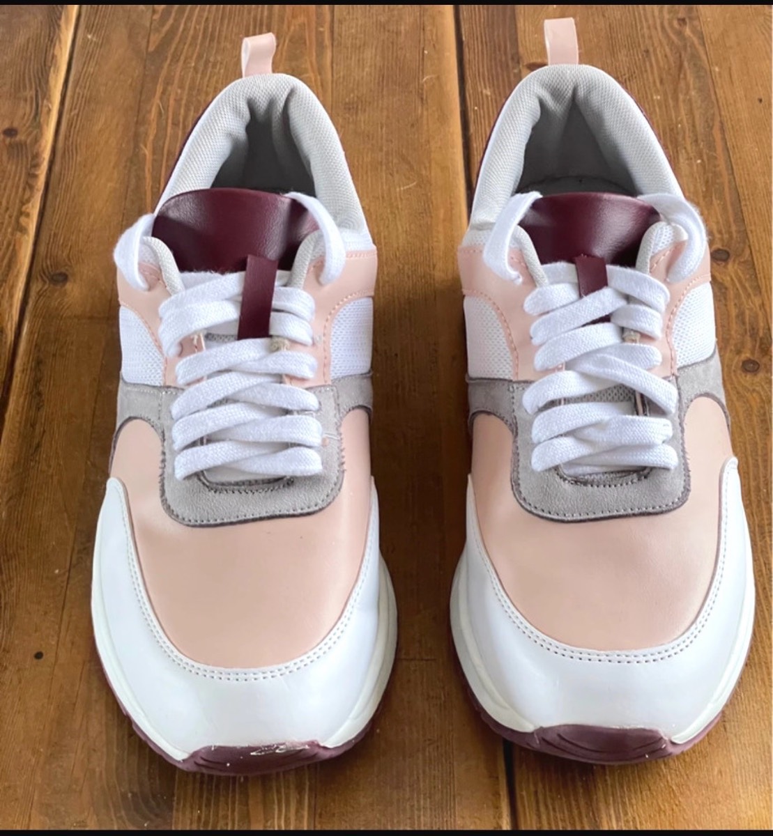 Women’s Pink & White Chunky Sneakers – Size UK 7 – Very Good Condition