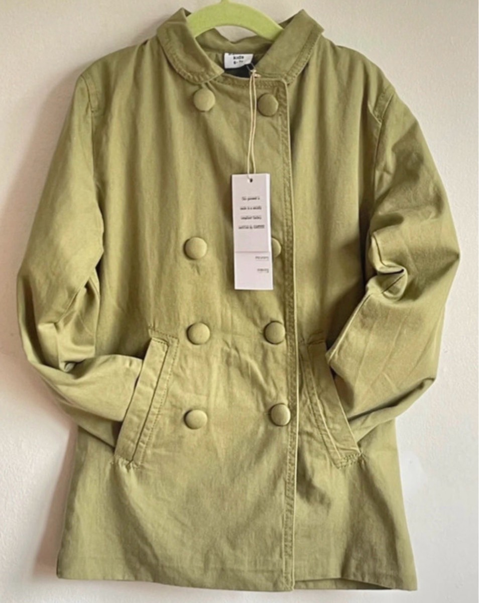 Girls Khaki Cotton Jacket Bambo Kids Age 6-7 Summer Autumn