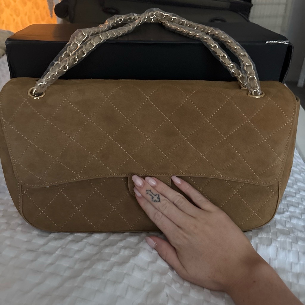 Ego suede flap bag