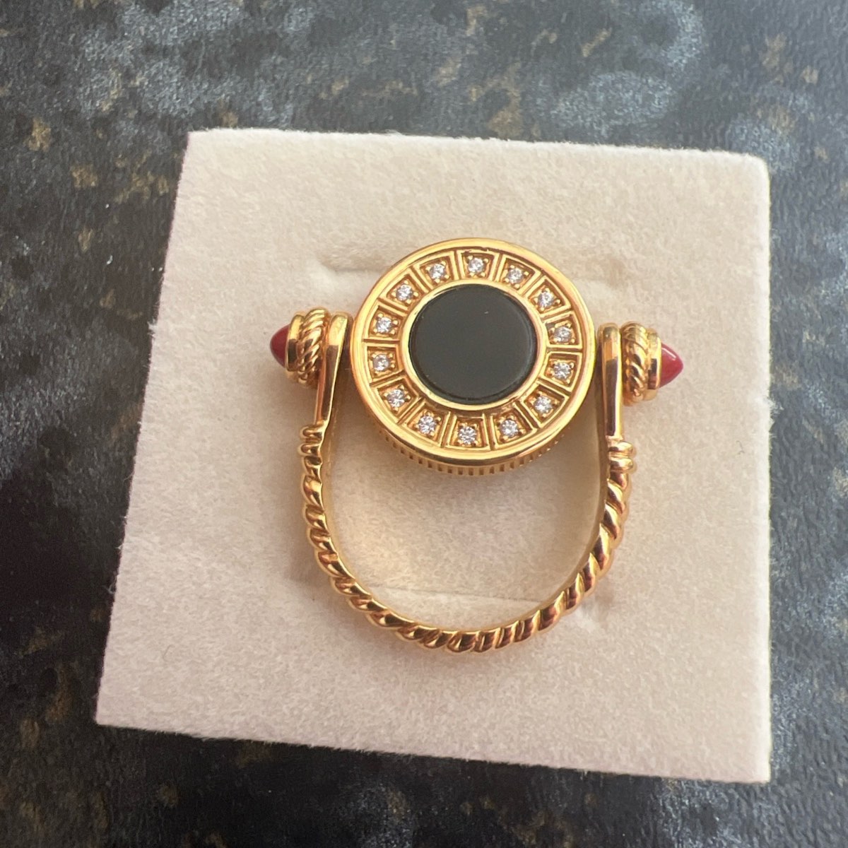 Thomas Sabo 18K Gold Plated 925K Sterling Silver Rotatable Mythical Coin Ring 50