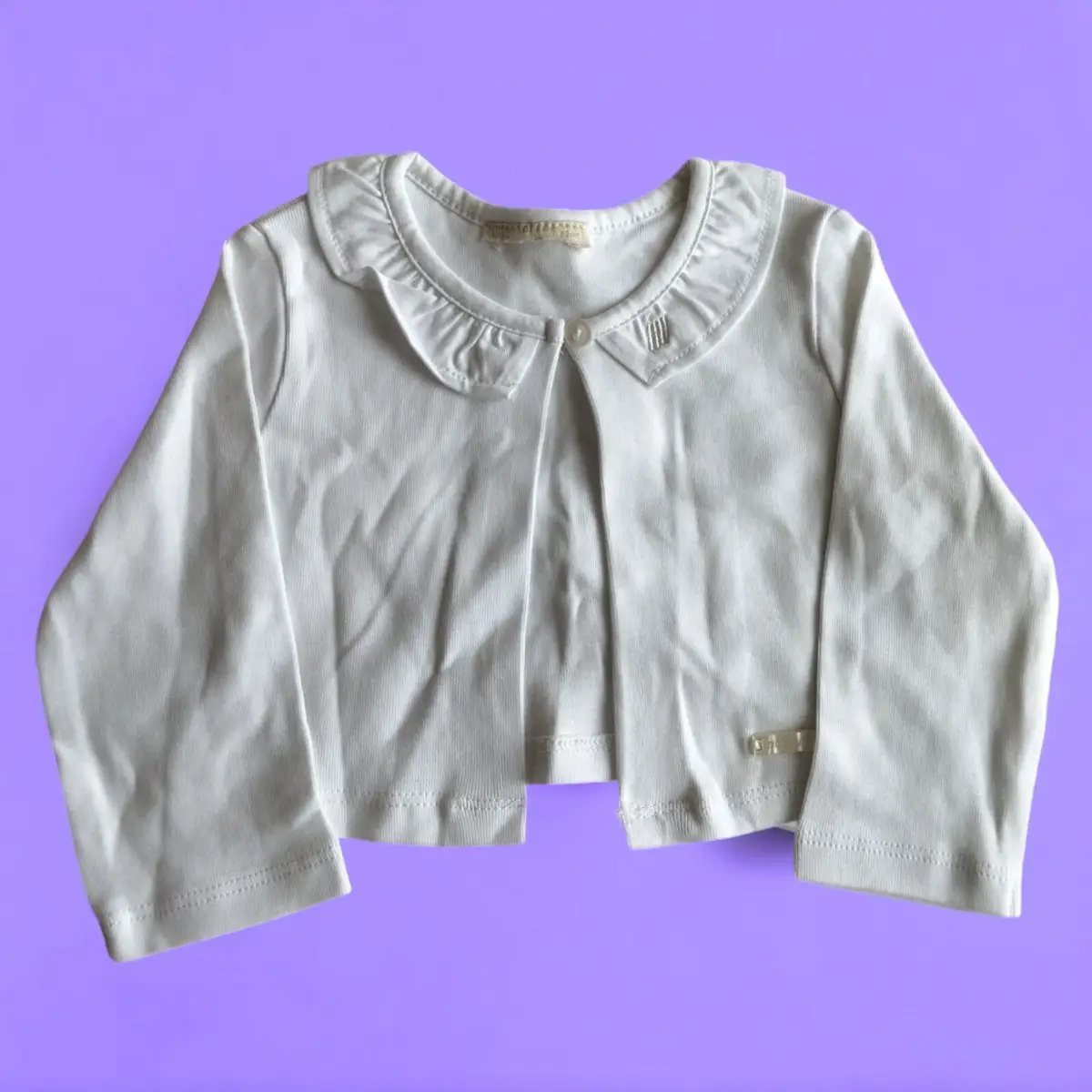 White Baby Boleros Cotton 4-5 Months 70 Cm