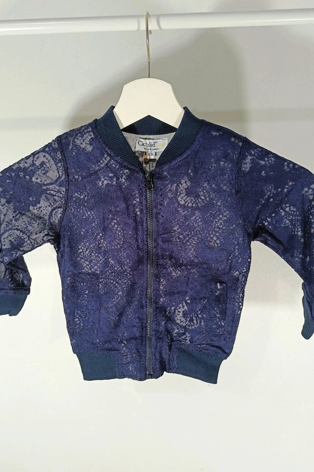 Navy Zip-up Jacket For Boys Spring And Autumn Season Kids
