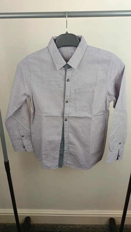 Boys Pink blue stripe shirt 7-8 years old for kids