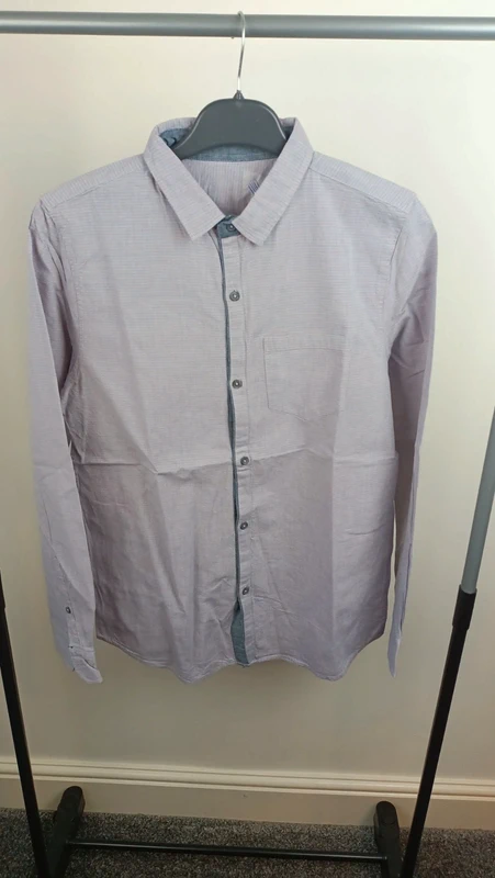 Boys Pink and blue striped shirt 13-14 years old for kids