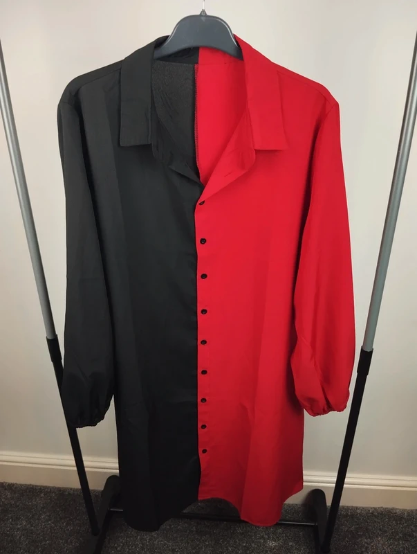 Women black and red dress shirt 2xl size