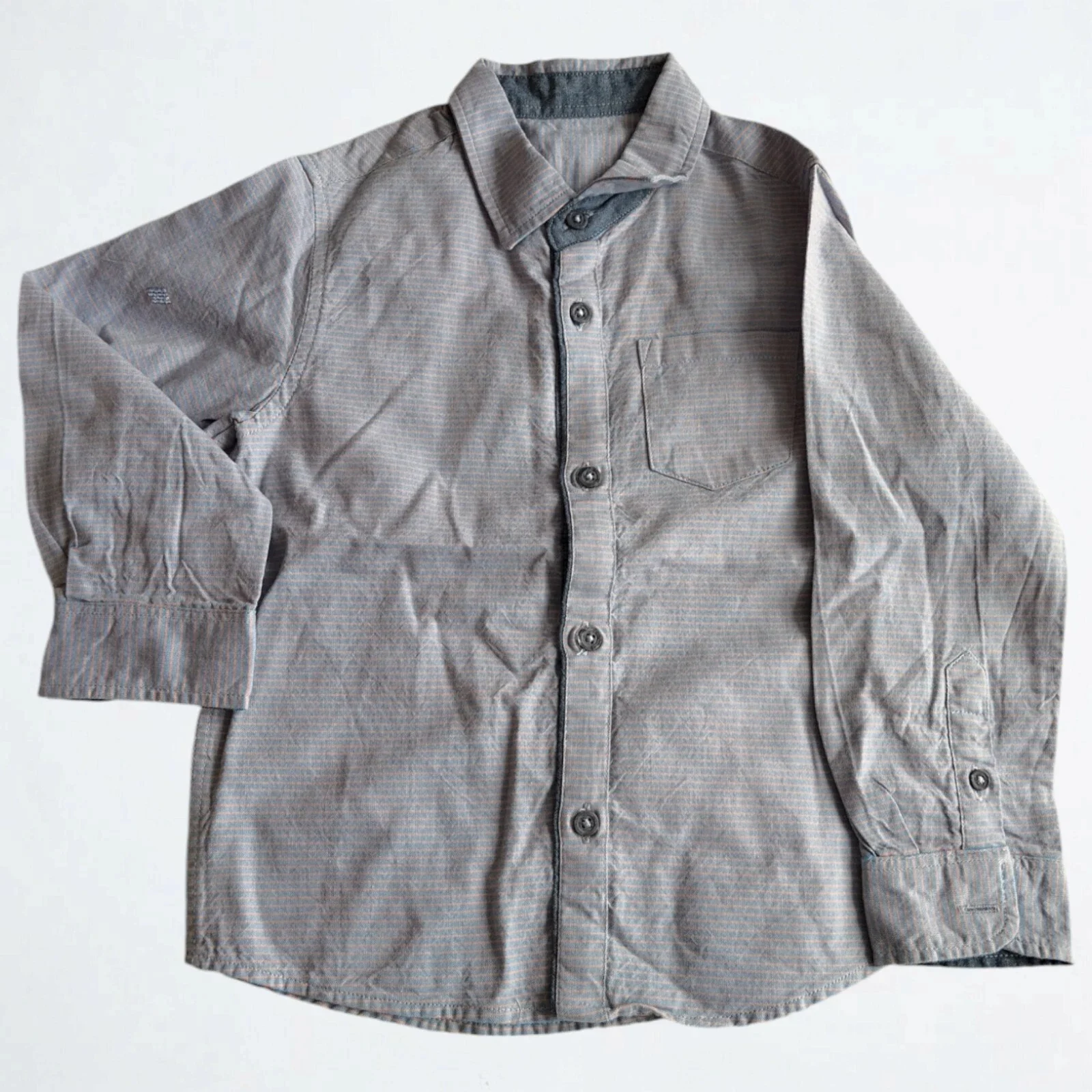 pink blue striped boy shirt 3-4 years old