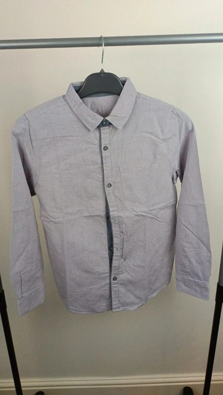 Boys Pink and blue striped shirt 9-10 years old for kids