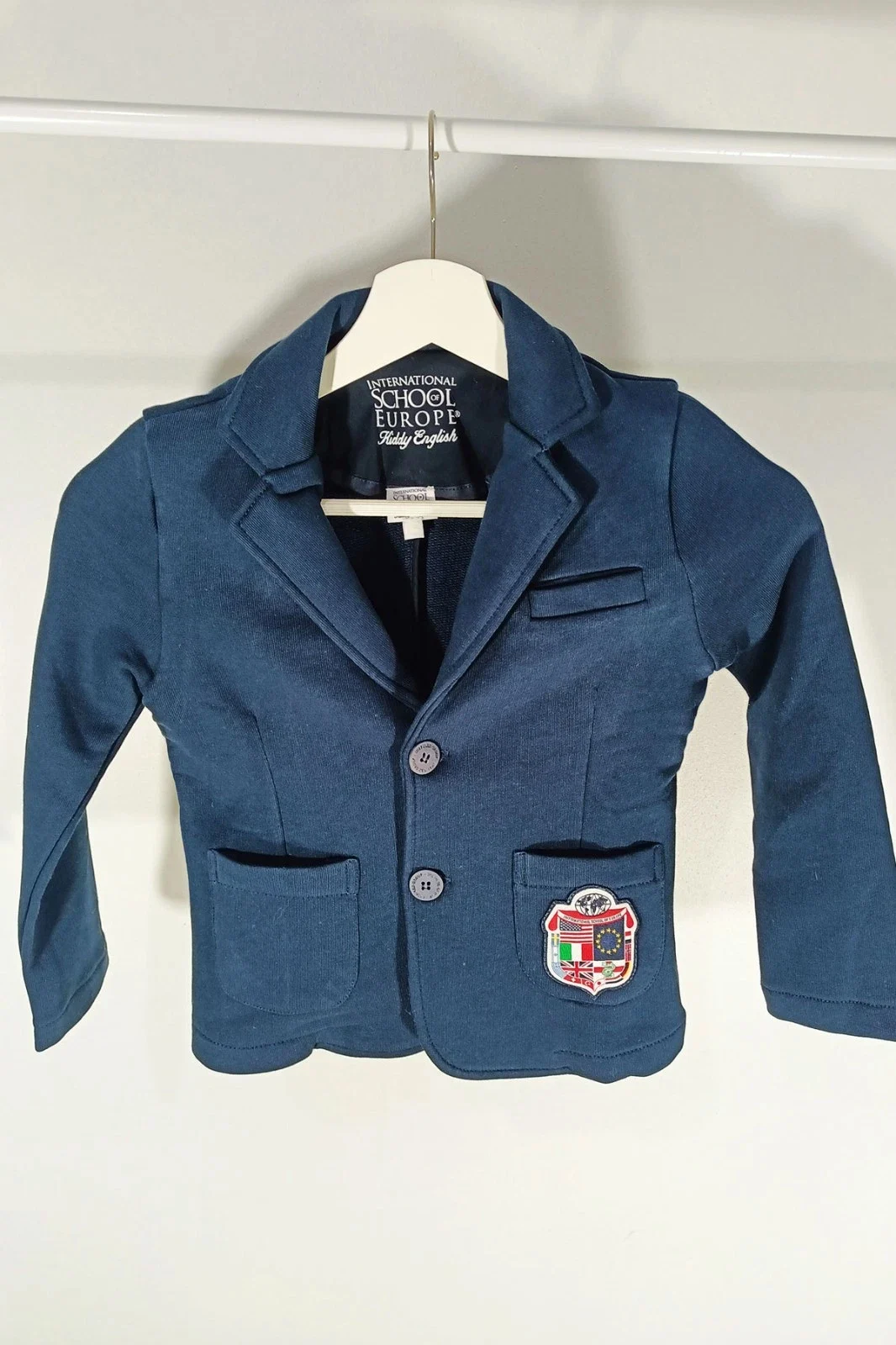 Navy Child Fabric Jacket School Style For Boys 8 Years