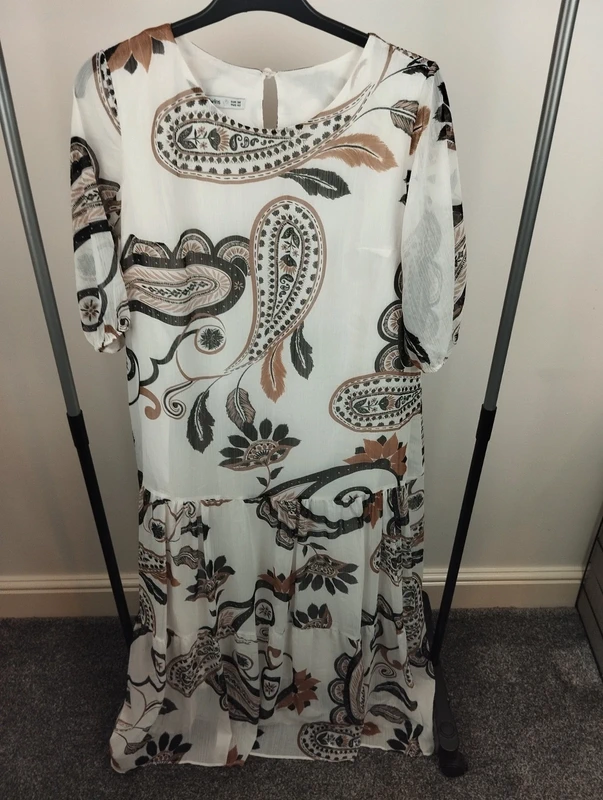 Women summer long dress medium size half sleeves