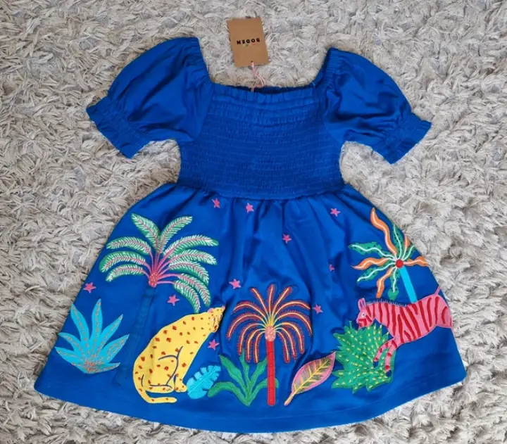Mini Boden Beautifully embroidered dress. Brand new with tags