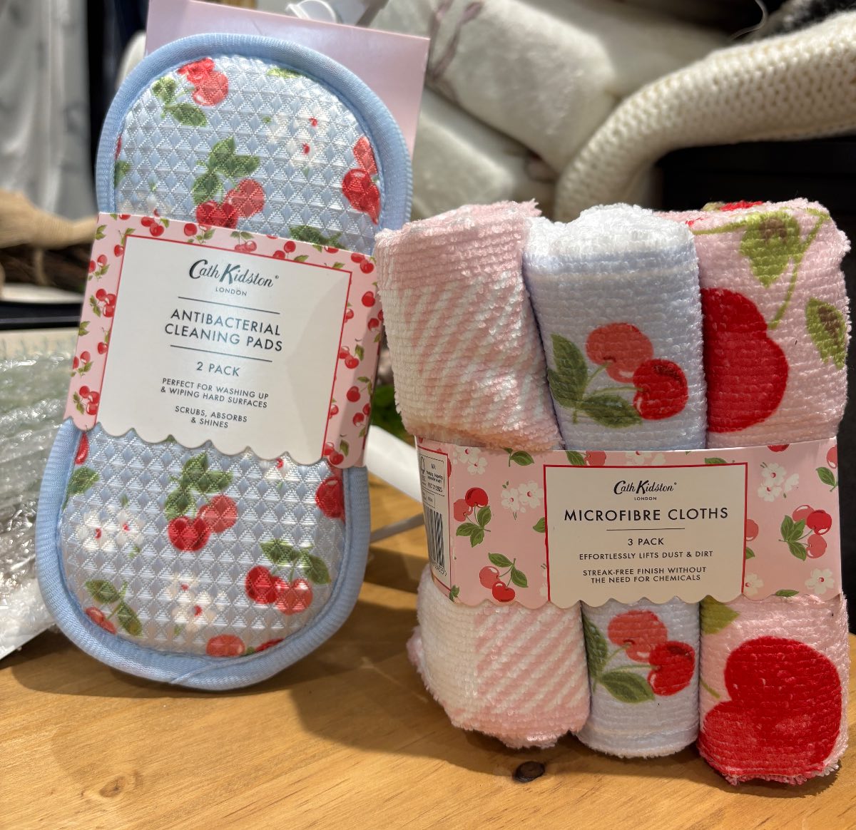 Brand New Cath Kidston Cherry Print Cleaning Set - 5 Piece Bundle