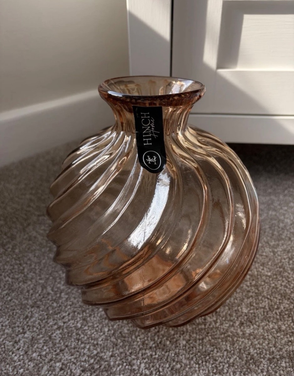 Mrs Hinch Autumn Swirl Orange Vase - Brand New