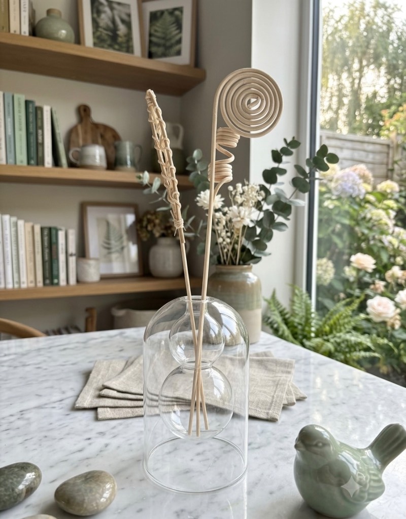 New- Beautiful Clear Glass Bubble Vase / Reed Diffuser Holder