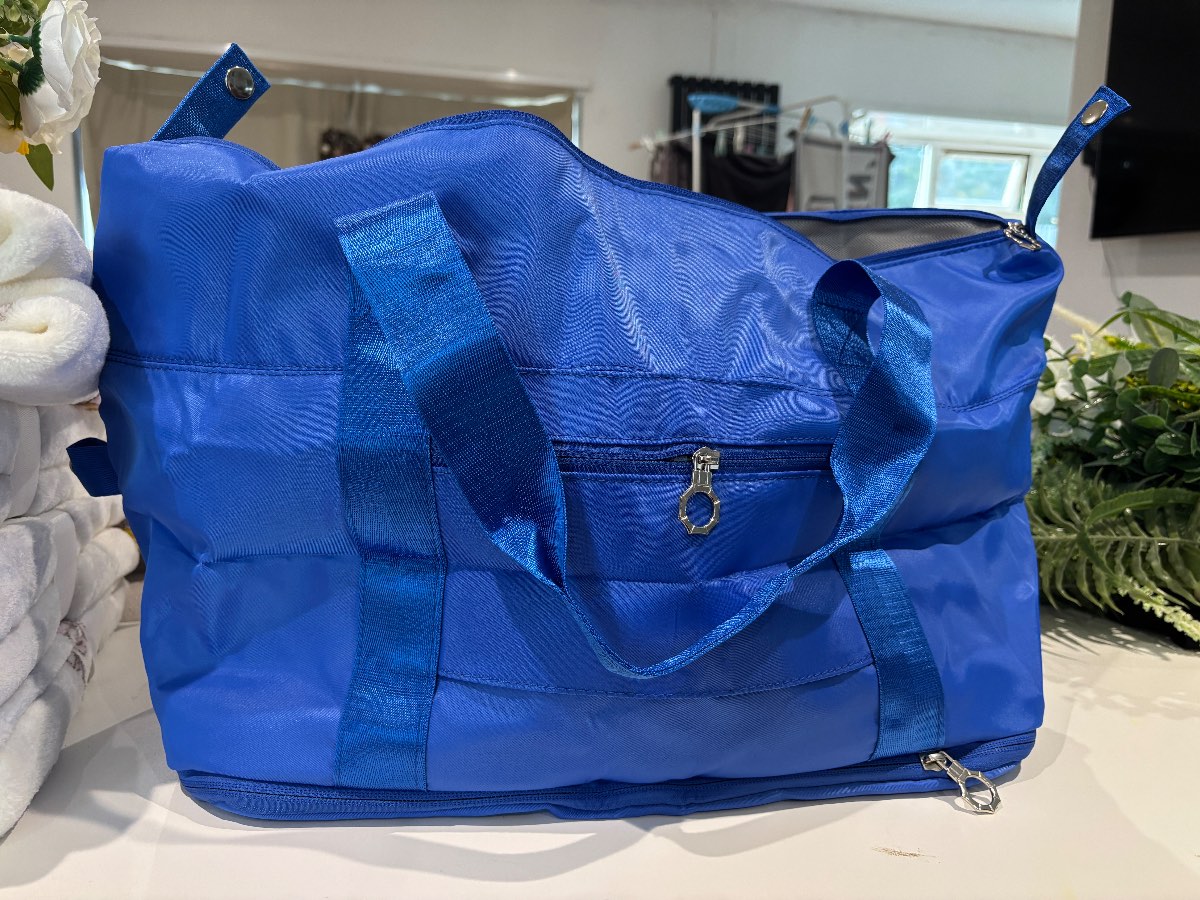 Fioretto Cobalt Blue Travel Duffle Bag / Weekend Overnight Holdall