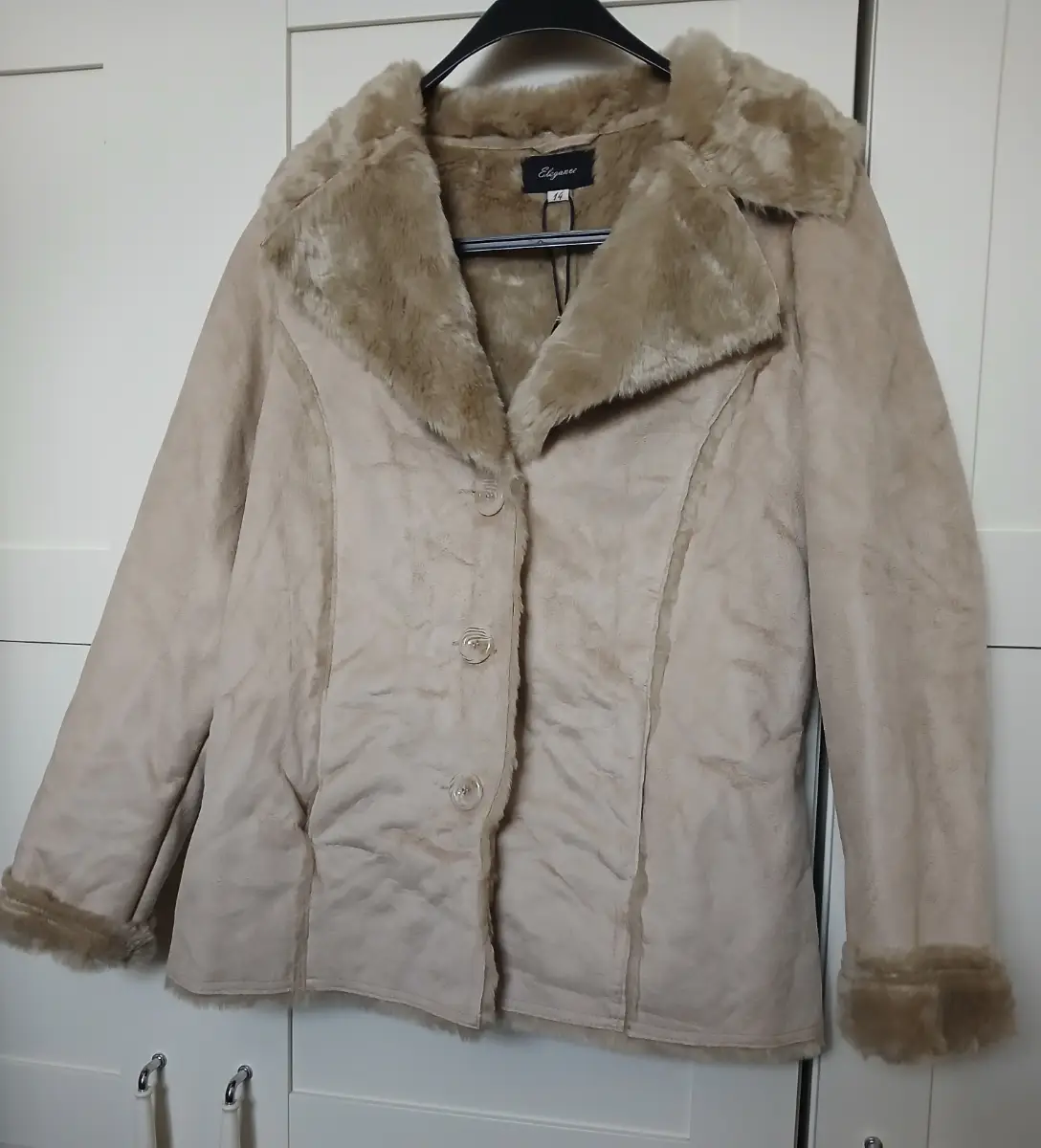 Faux fur jacket-size 14