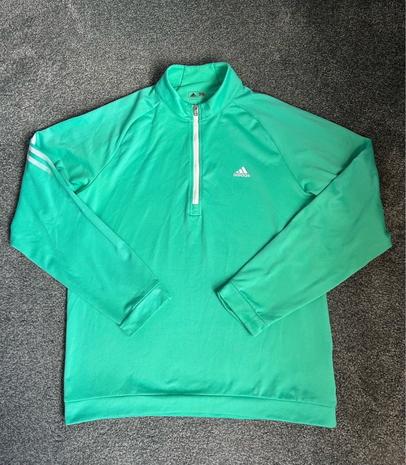 Adidas men’s golf 1/4 zip jumper - Mint green - Size S