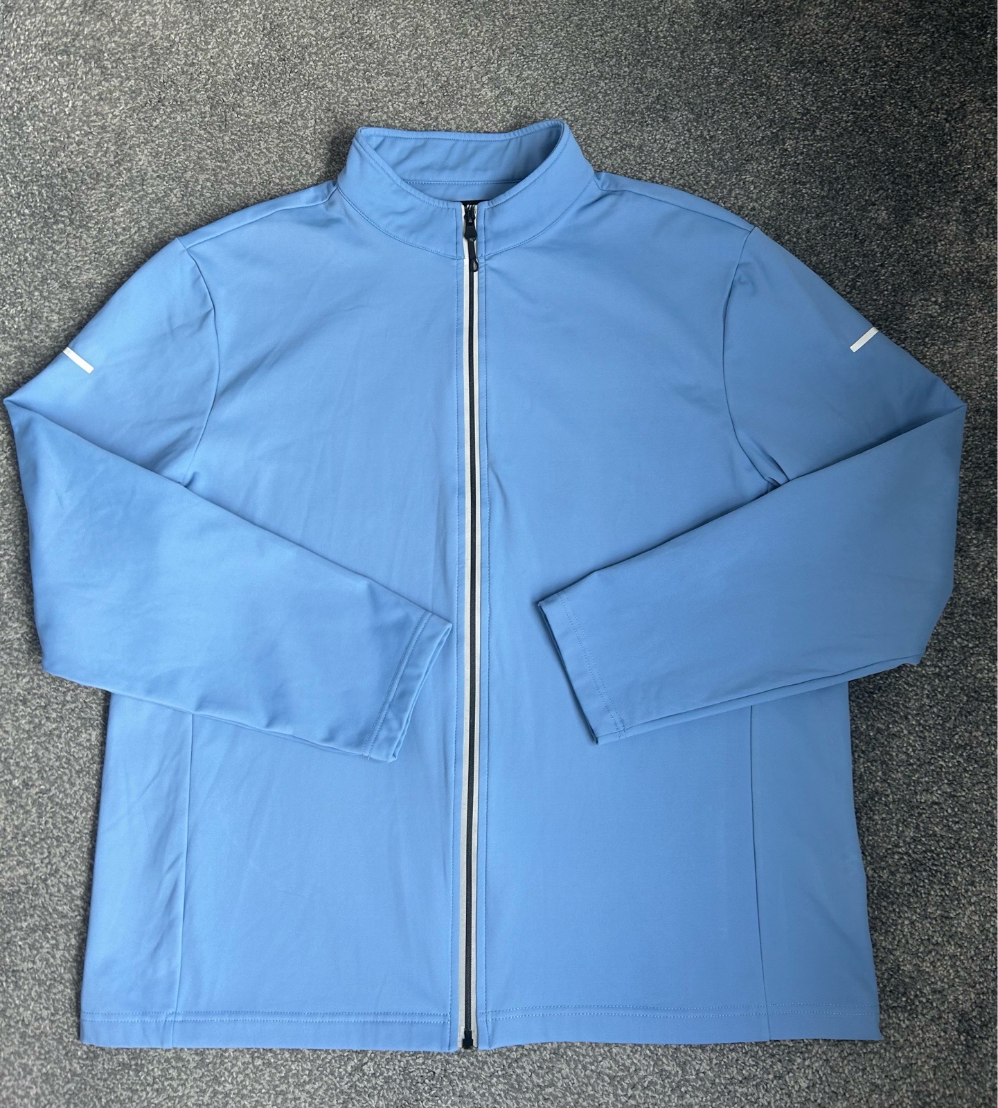 Druids men’s golf full zip windproof fleece jacket - Blue - XL