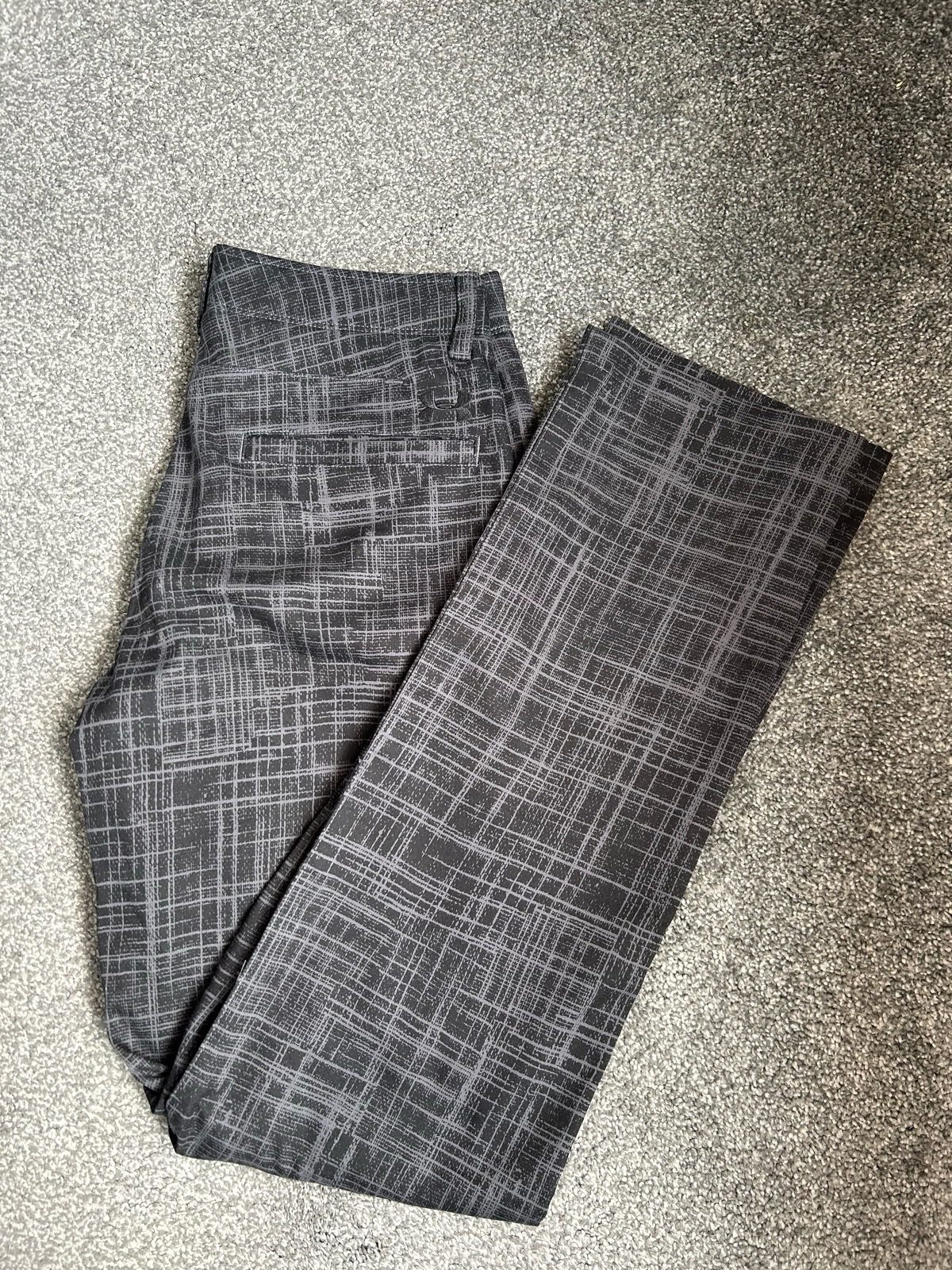 Under Armour men’s golf trousers - Grey/Black plaid check - W30L34