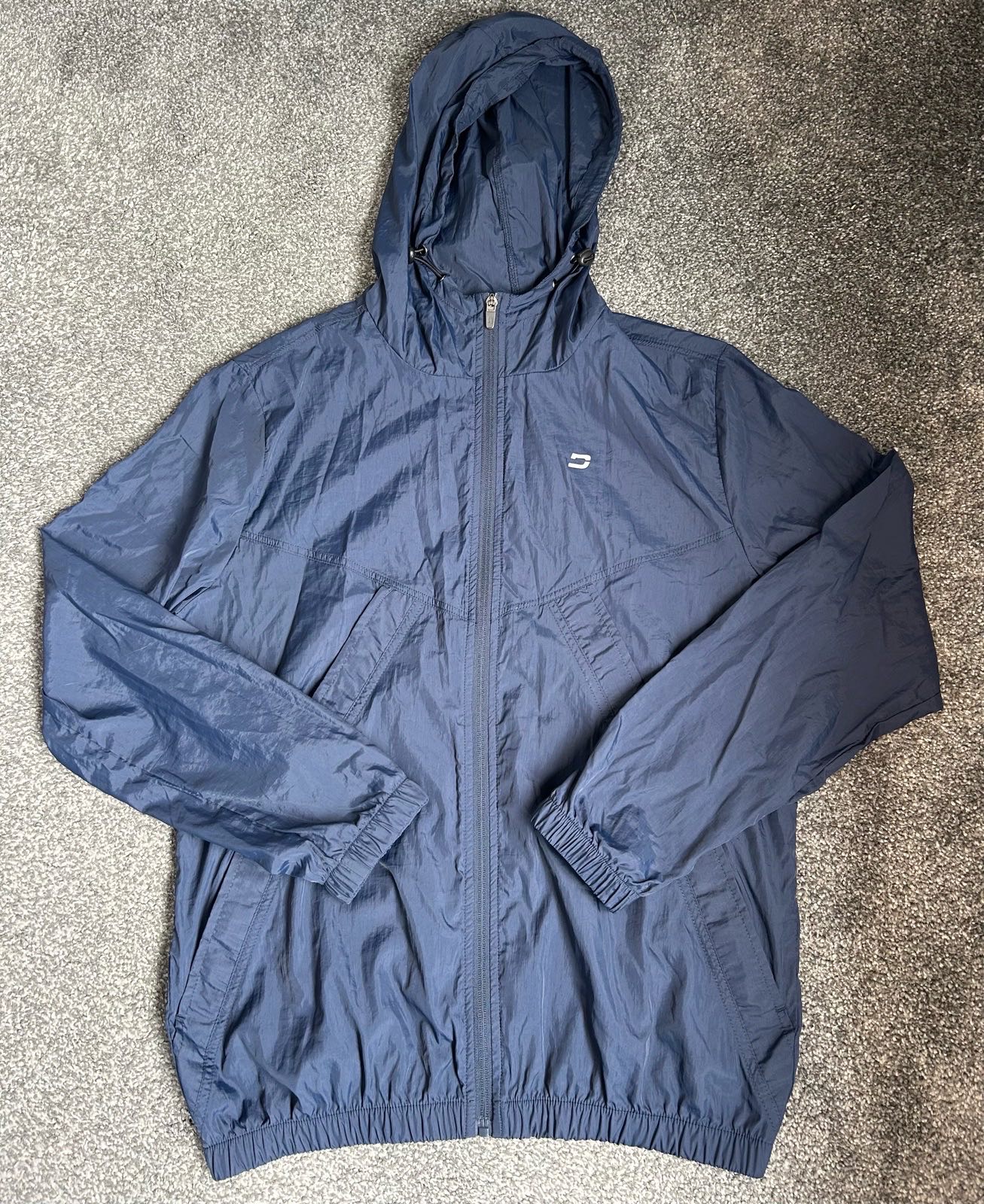 Druids men’s golf hooded lightweight windbreaker raincoat - Navy - M