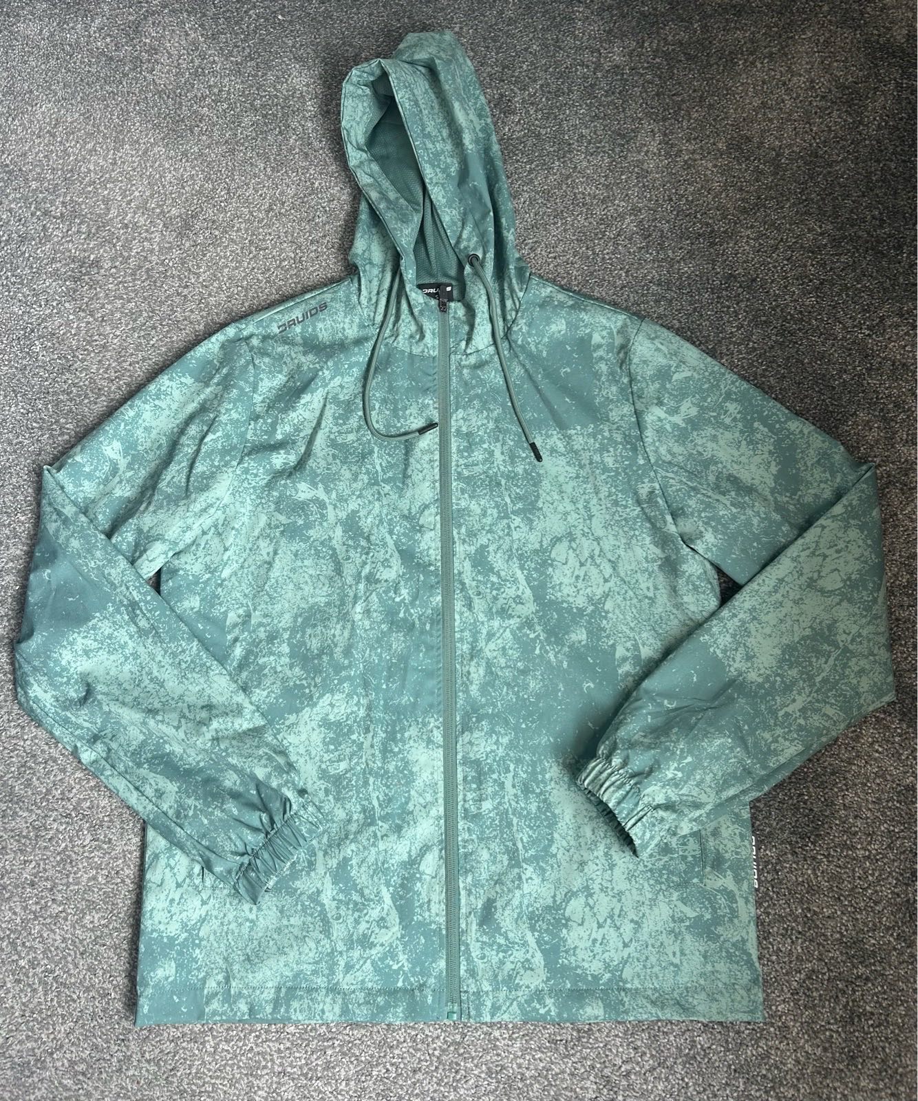 Druids men’s golf full zip windbreaker jacket - Green camo - S