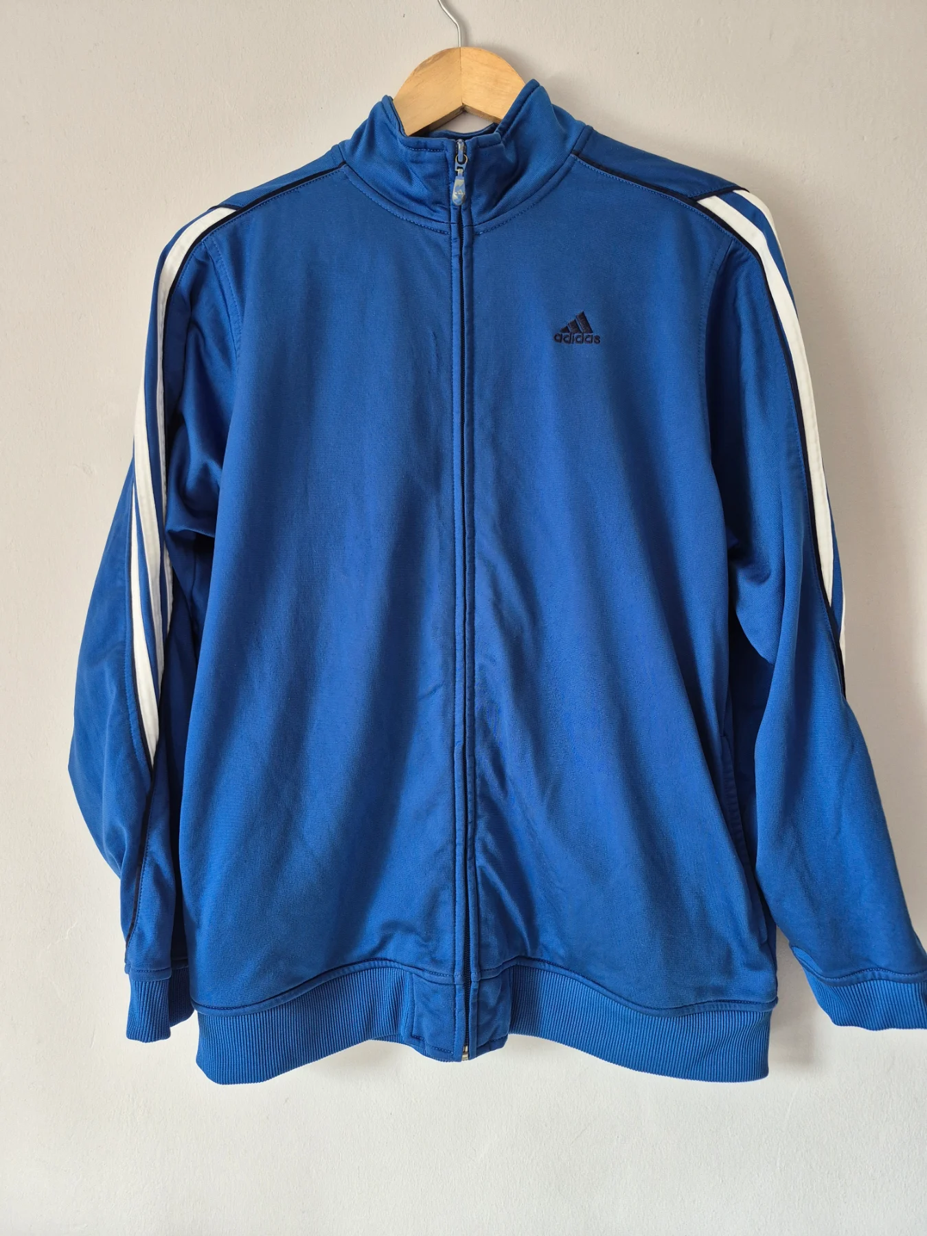 Adidas Blue Track Jacket – Youth UK 34/36 (15–16 Years / 176cm)