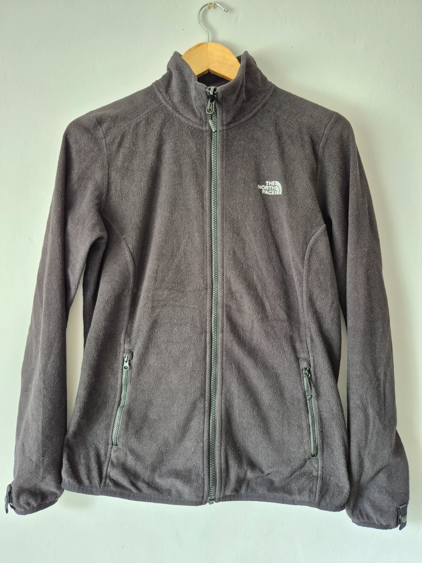 The North Face Women's Polartec Recycled Fleece Jacket Black Size Large 16uk Like New