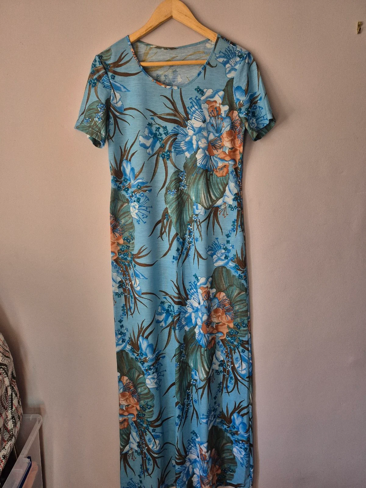 Vintage St Michael M&S Floral Maxi Dress 34" Bust Made in Britain