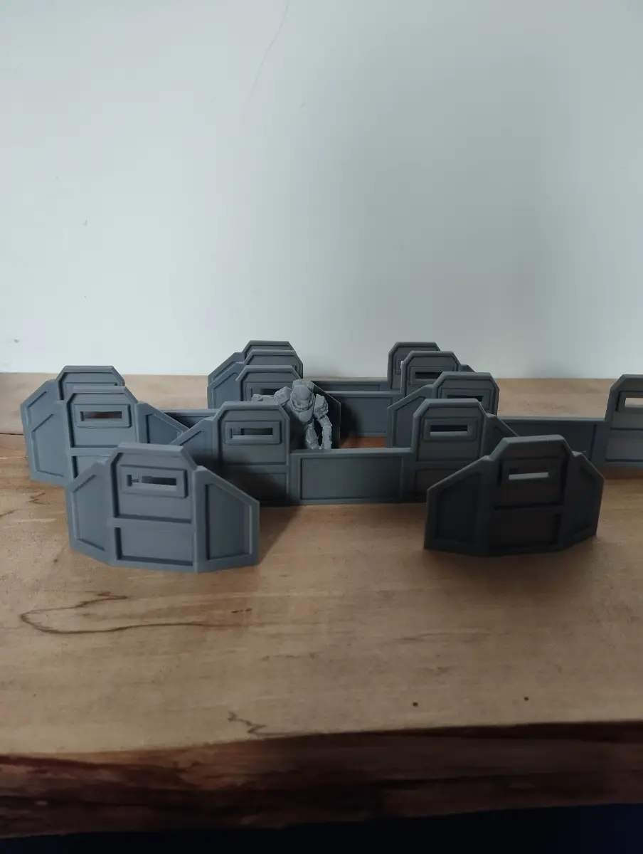 3d printed barricades terrain for Warhammer and wargames