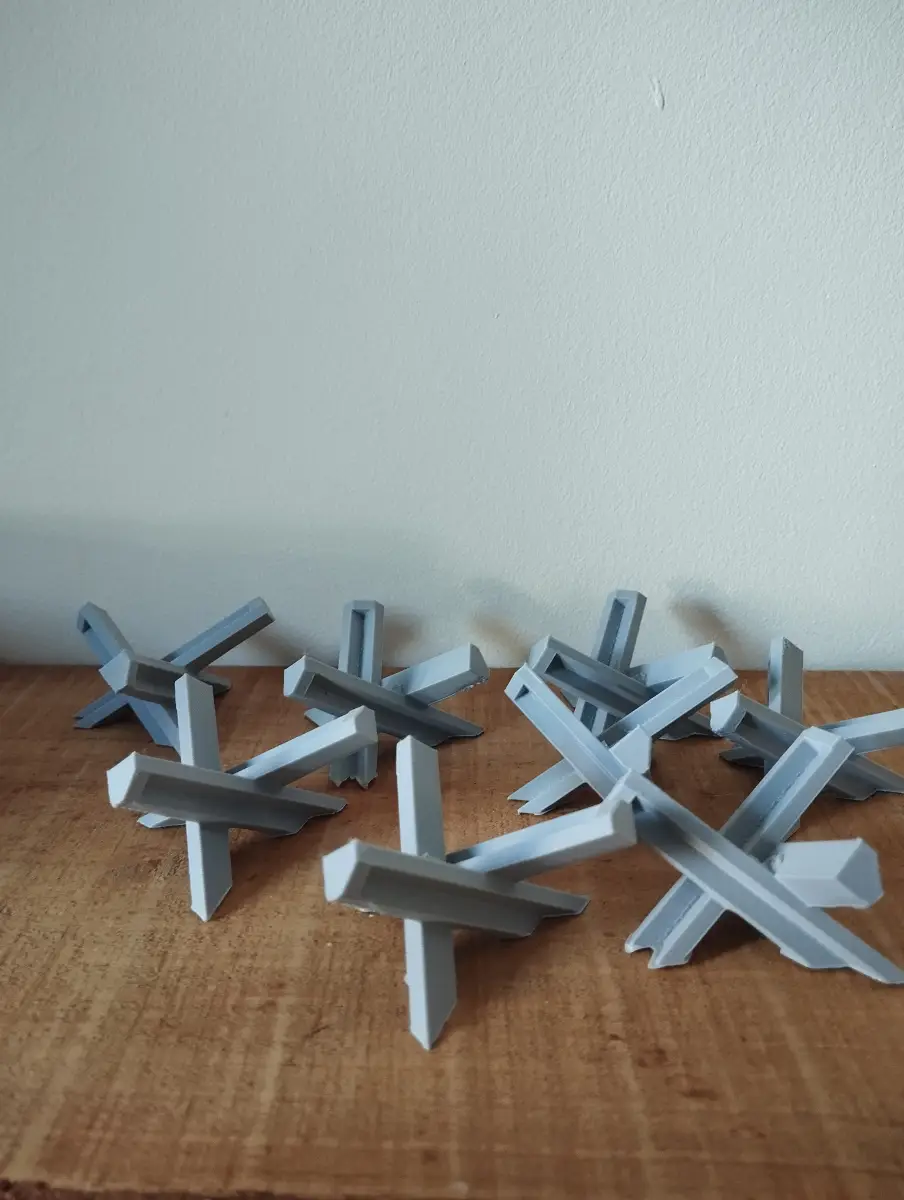 3d printed tank traps for Warhammer and wargames