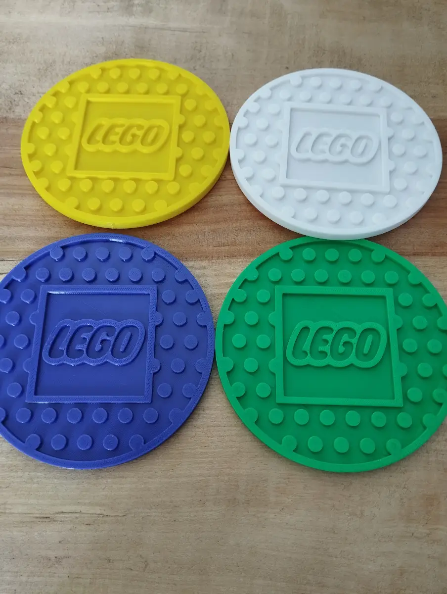 3d printed Lego themed coasters set of 4