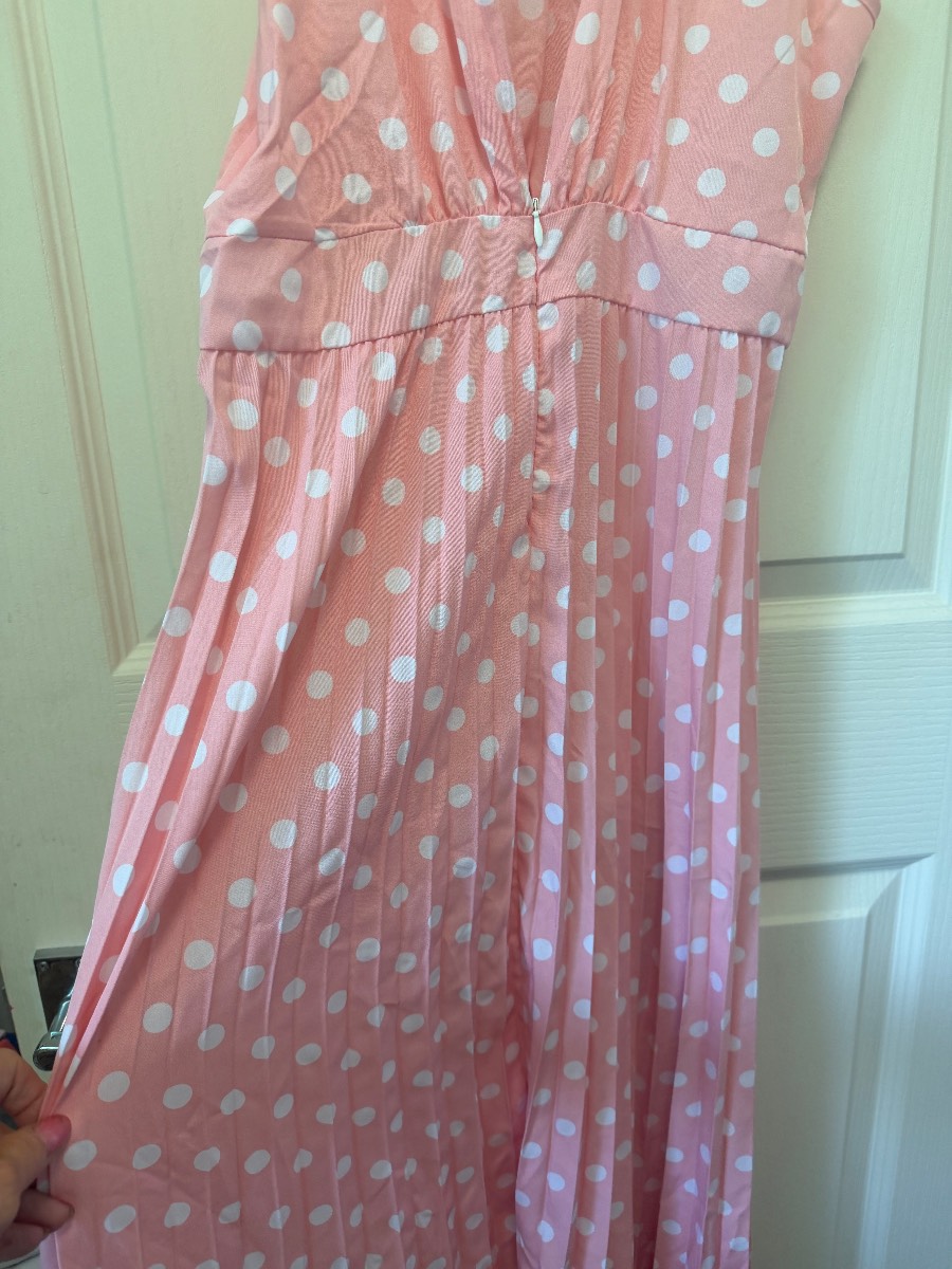 Pink Polka Dot Summer Dress 12-14