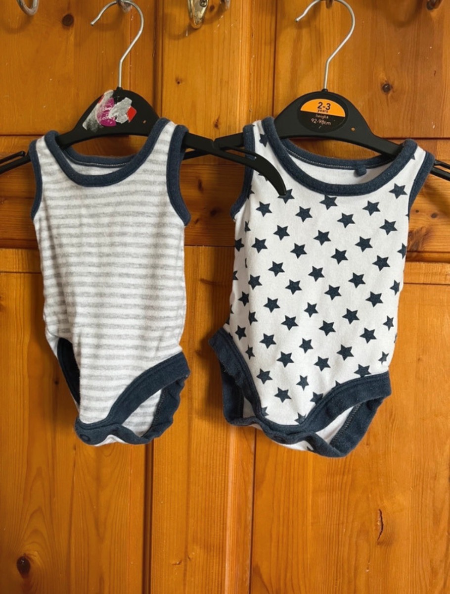 TU Navy Newborn Stars & Stripes Bodysuits