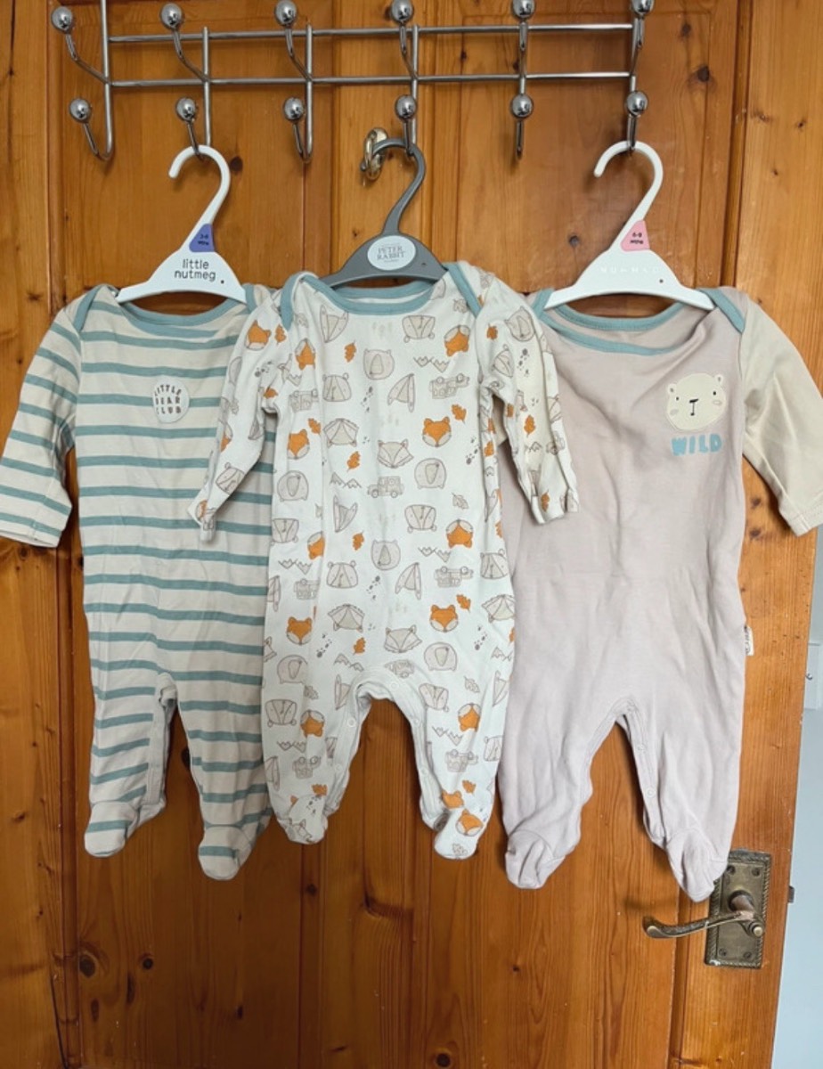 Hello World 0-3 Months Bear & Fox Sleepsuit Set