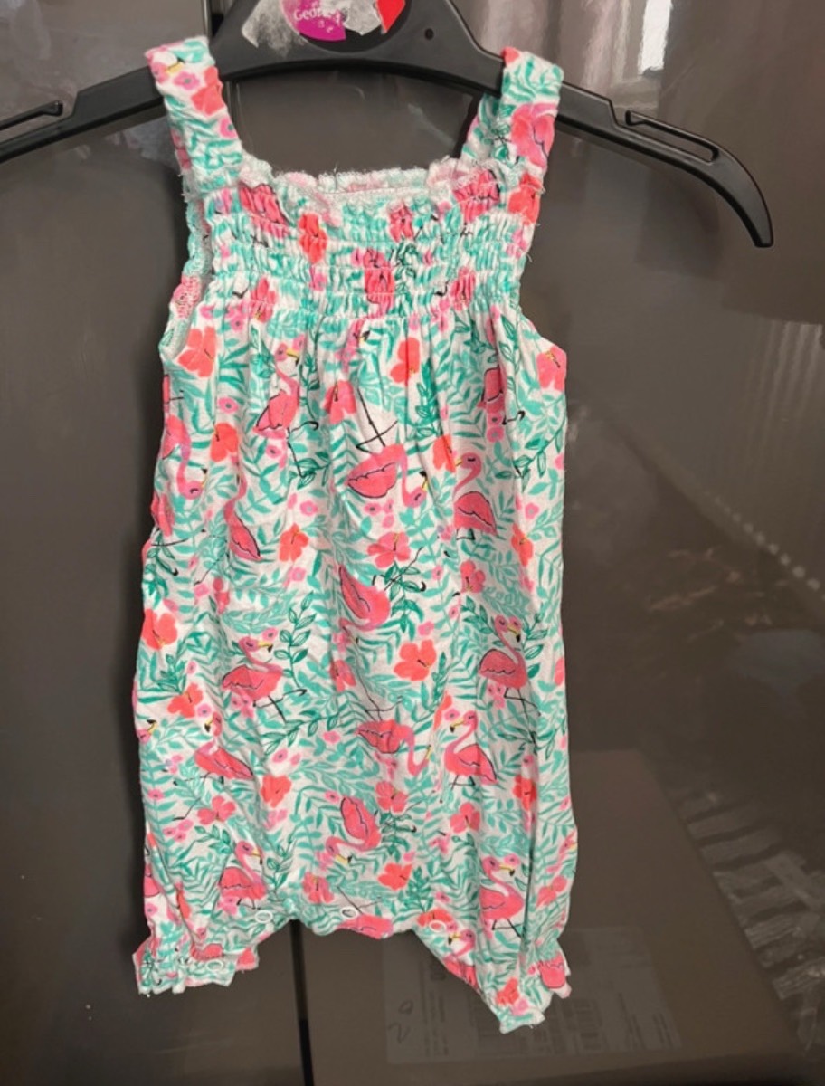 Primark Girls 0-3 Months Flamingo Print Romper
