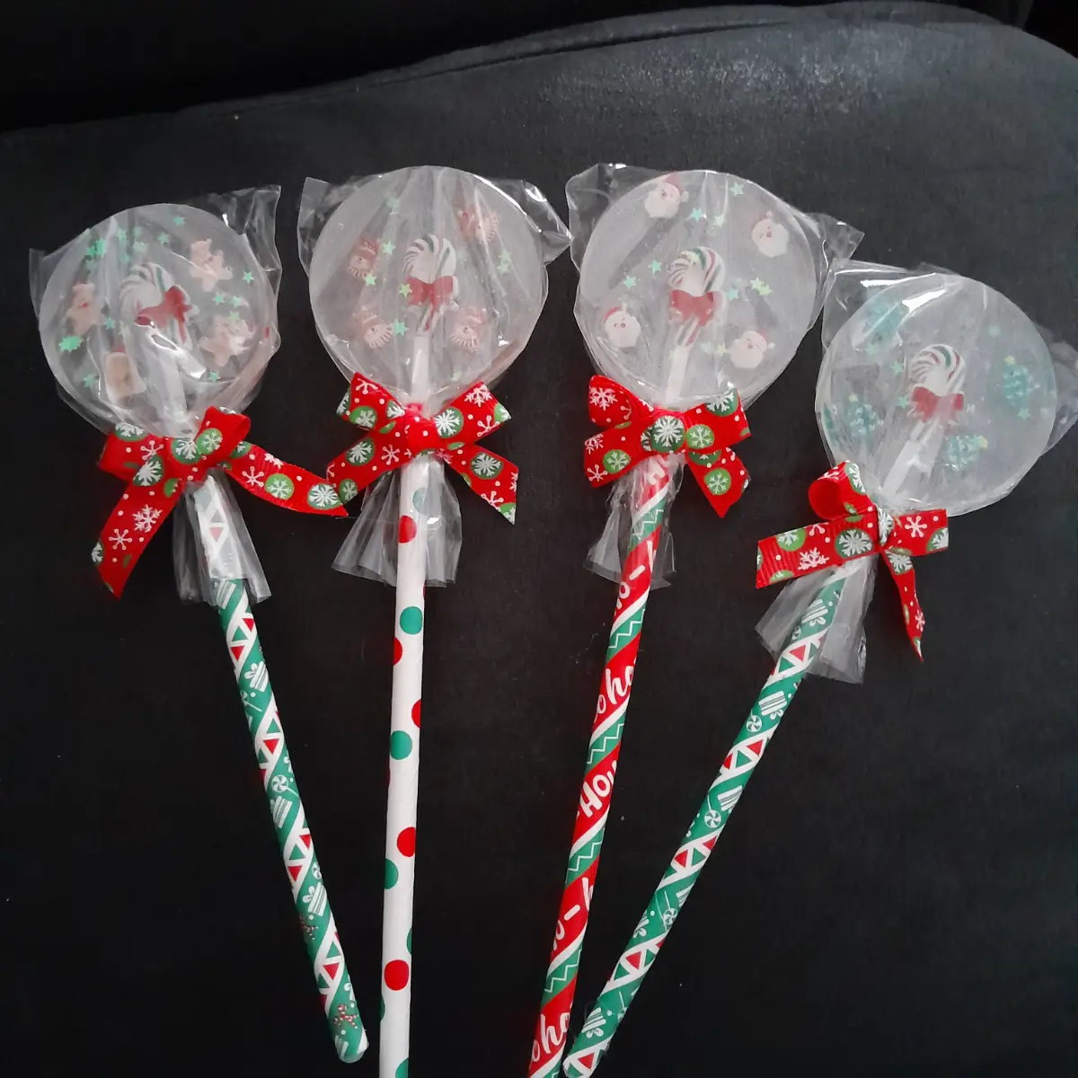 Resin  candycane lolly decorations