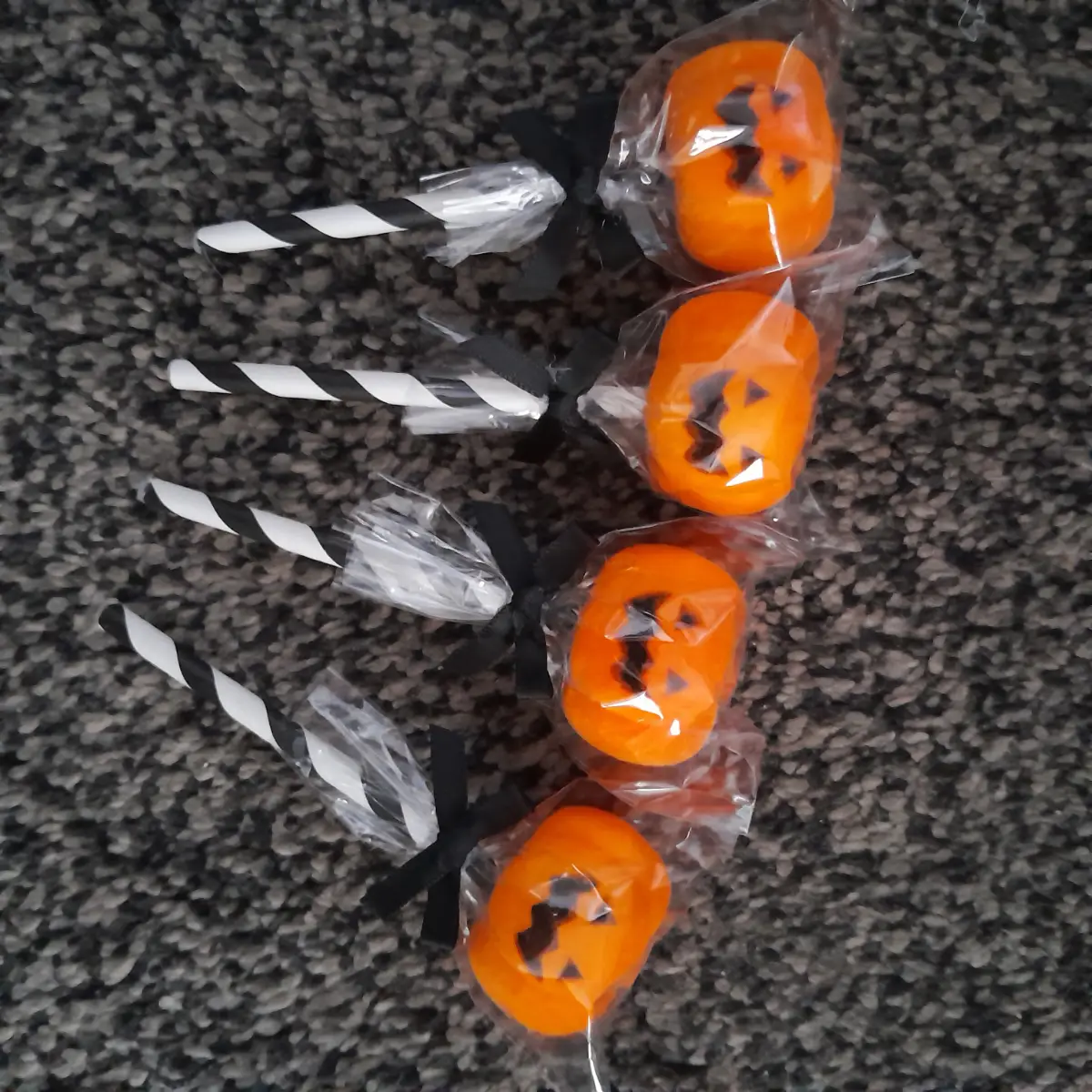 Halloween pumpkin faux lolly decorations