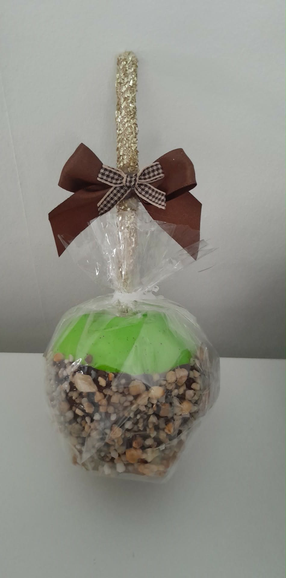 Faux chocolate  caramel toffee apple decoration only