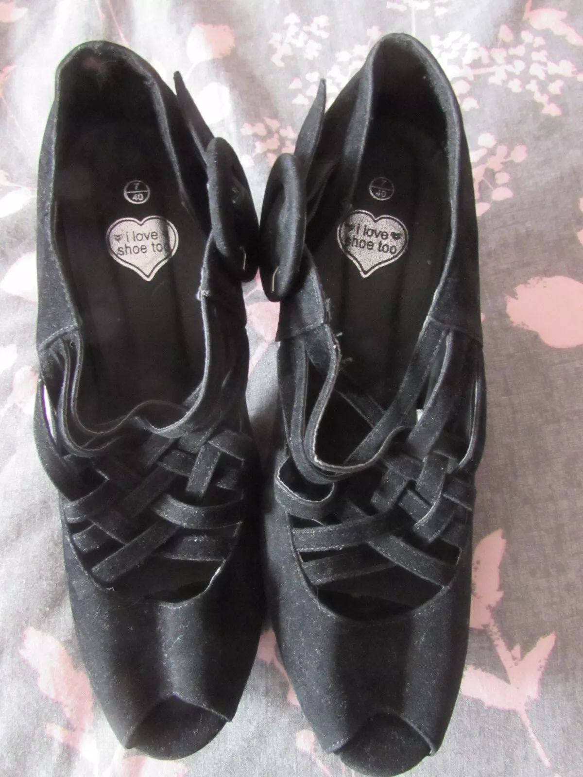Share I Love Shoe Too black suede effect Size 7