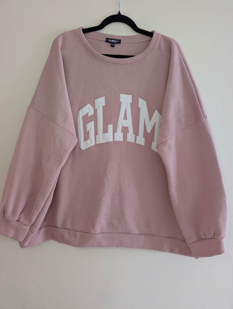 Glamdoll Fashion Plus GLAM Sweatshirt Size 22/24 Pink Oversized Open to Offers