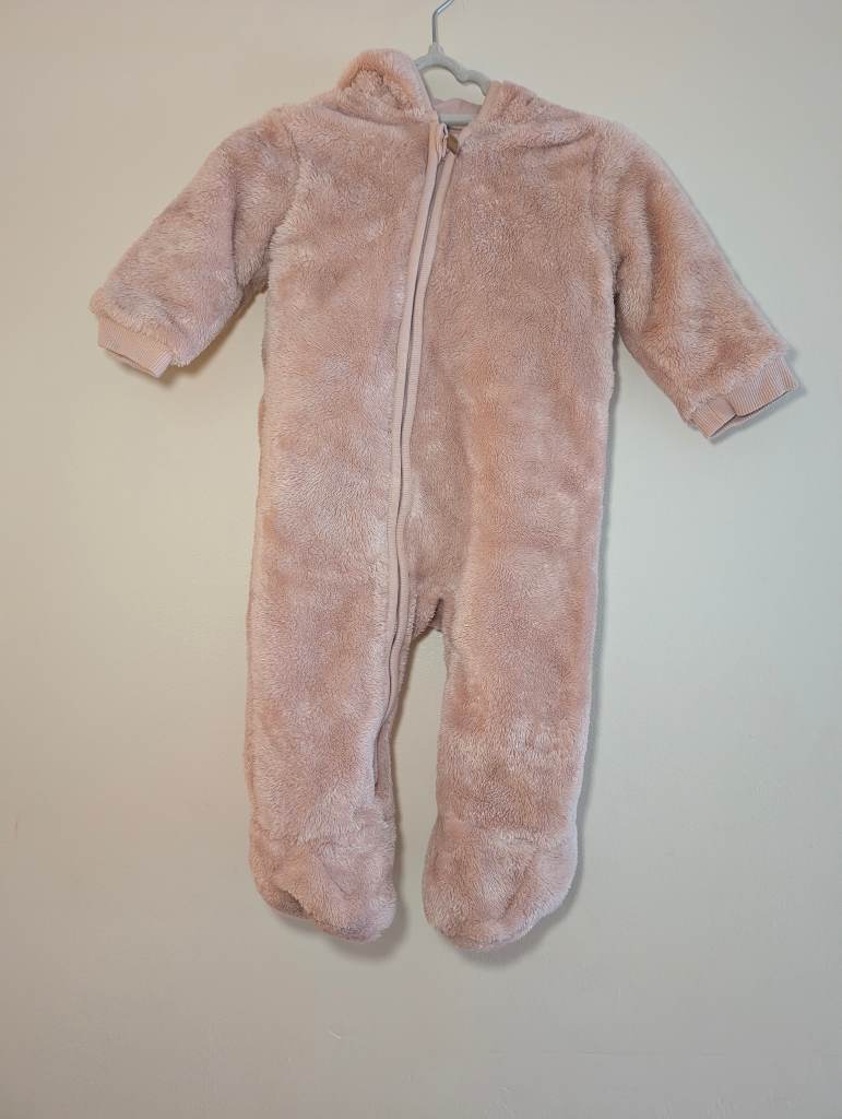Fred & Flo Baby Fleece Pramsuit / All-in-One 6-9 Months – Pink – Open to Offers