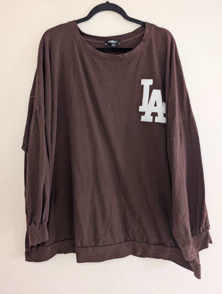 Glamdoll Fashion Plus LA Oversized Brown Top Size 20-22 Open to Offers