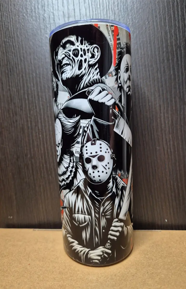 Horror Movie themed 20oz Stainless steel tumbler