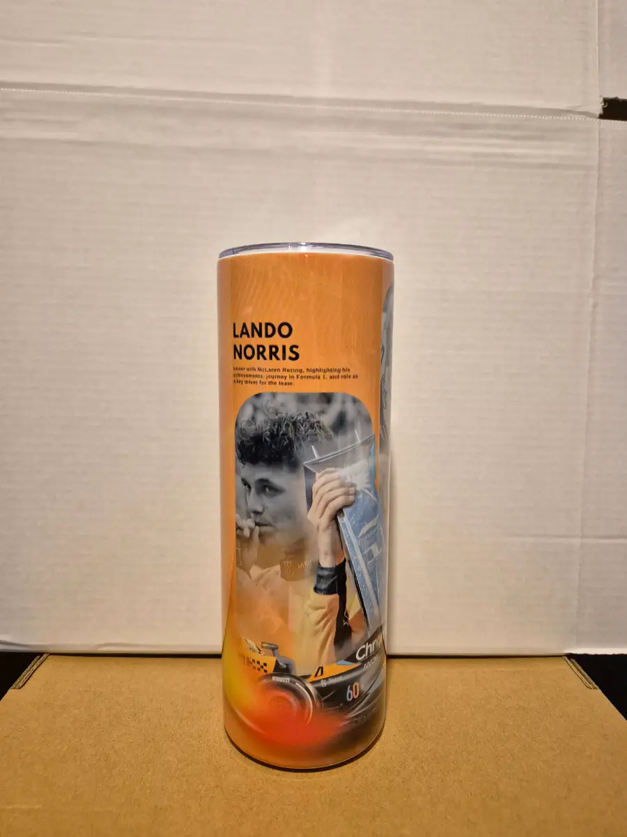 Lando Norris themed 20oz Stainless steel tumbler