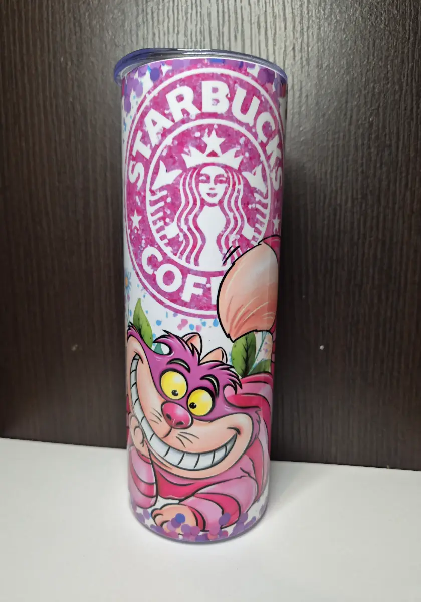 Cheshire Cat themed 20oz Stainless steel tumbler