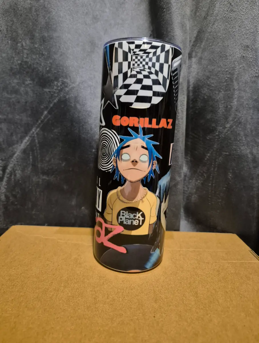 Gorillaz themed 20oz Stainless steel tumbler