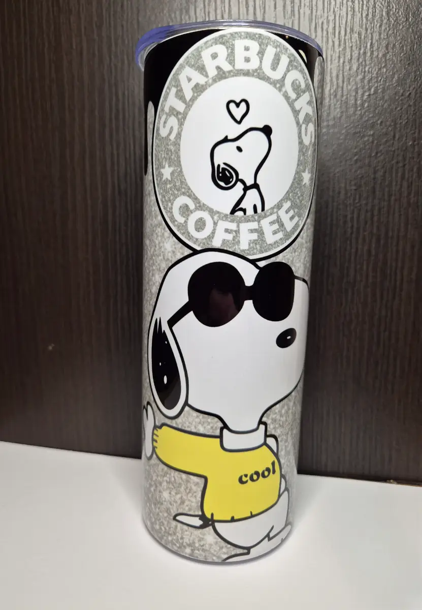 Snoopy themed 20oz stainless steel tumbler