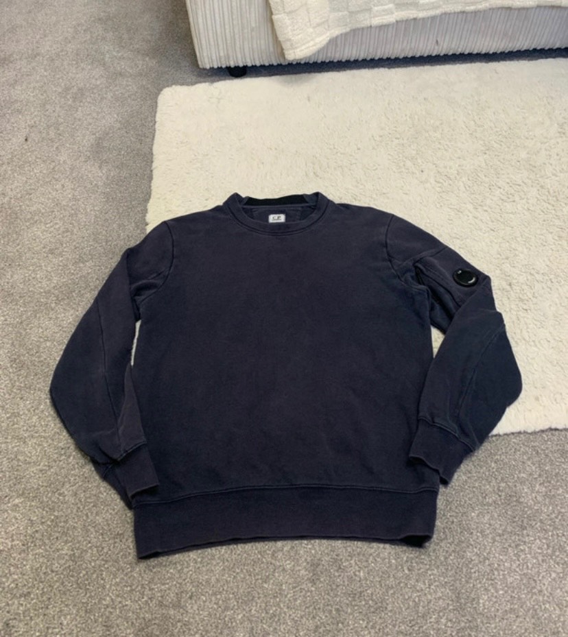C.P. Company Crewneck Lens Sweatshirt - Navy / Dark Blue - Size S